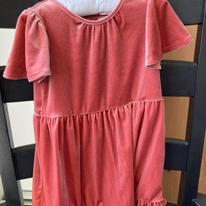 Old navy girls velvety coral color dress size 4t